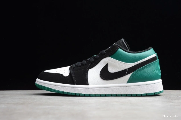 Mystic Low 1 Black Jordan White Air 553558-113 Green 0713